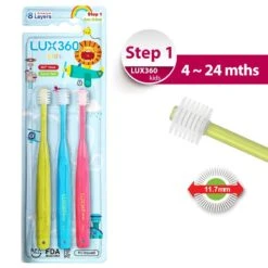 Vivatec LUX360 Toothbrush Step 1 (4-24 Months) 3pcs (Random Delivery)